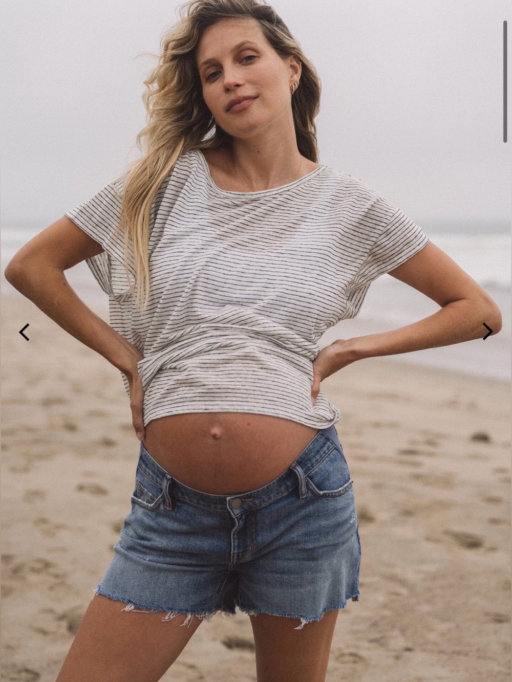 Hatch maternity denim short